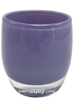 Glassybaby Sweet Pea Lavender Handblown Glass Votive Tea Light Holder Triskelion