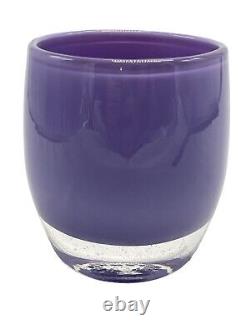 Glassybaby Sweet Pea Lavender Handblown Glass Votive Tea Light Holder Triskelion