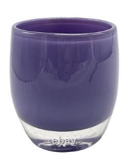 Glassybaby Sweet Pea Lavender Handblown Glass Votive Tea Light Holder Triskelion