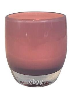 Glassybaby Sweet Pea Lavender Handblown Glass Votive Tea Light Holder Triskelion
