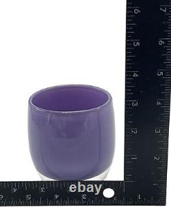 Glassybaby Sweet Pea Lavender Handblown Glass Votive Tea Light Holder Triskelion