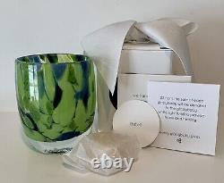 Glassybaby THRIVE Hand Blown Votive Candle Holder NEW in Box Limited Seahawks