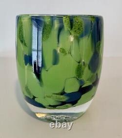 Glassybaby THRIVE Hand Blown Votive Candle Holder NEW in Box Limited Seahawks