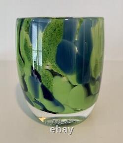 Glassybaby THRIVE Hand Blown Votive Candle Holder NEW in Box Limited Seahawks