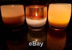 Glassybaby Tea Light Candle Holder Set of 3 Grace, Comfort, Wet Dog