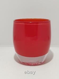 Glassybaby Tealight Candle Holder LOVE Handblown Art Glass