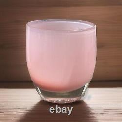 Glassybaby Triskelion Pink Goodness Opaque Votive Hand Blown Candle Holder