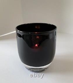 Glassybaby Votive Candle Holder WICKED Black Opaque Handblown NEW