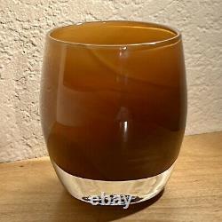 Glassybaby Votive Candle Holder pre-triskelion tan brown cream caramel