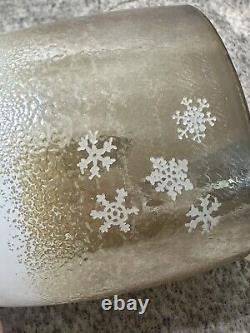 Glassybaby Votive Glass Gold Snowflake Limited Edition
