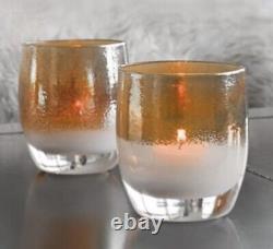 Glassybaby Votive Glass Gold Snowflake Limited Edition