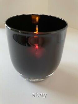 Glassybaby WICKED Black Dark Opaque Handblown Glass Candle Votive Holder