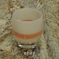 Glassybaby Warm & Fuzzy Glass Candle Holder Fall Colors EUC