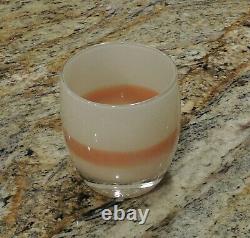 Glassybaby Warm & Fuzzy Glass Candle Holder Fall Colors EUC