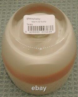 Glassybaby Warm & Fuzzy Glass Candle Holder Fall Colors EUC