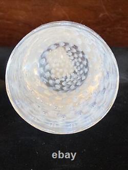 Glassybaby YES Clear & White Bubbles Glass Votive Candle Holder with Sticker