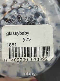 Glassybaby Yes Dreamy Looks Like Snow Flakes No Box Bubbles White Clear HTF Tag