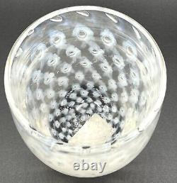 Glassybaby Yes Dreamy Looks Like Snow Flakes No Box Bubbles White Clear HTF Tag