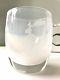 Glassybaby Candle Votive Holder Sentinel Etched Tree Holiday White Retired