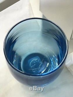 Glassybaby glass candle votive holder EVENING SKY clear blue NEW LIMITED EDITION