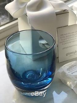 Glassybaby glass candle votive holder EVENING SKY clear blue NEW LIMITED EDITION