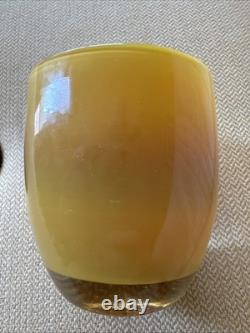 Glassybaby vintage Votive Candle Holder Butterscotch Pre-trisk
