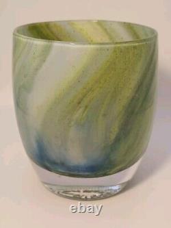 Glasybaby/Seattle Seahawks 2018 Hawks Nest Art Glass Candle Holder