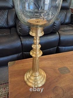 Global Views Estate Hurricane Candle holders Etched Starburst Glass Globe