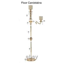 Gold 56 or 36 Candelabra CANDLE HOLDER Centerpiece Crystal Chains Party Home