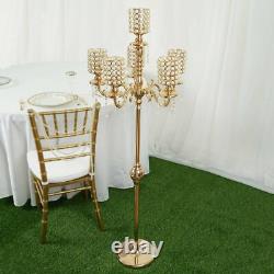 Gold 56 or 36 Candelabra CANDLE HOLDER Centerpiece Crystal Chains Party Home