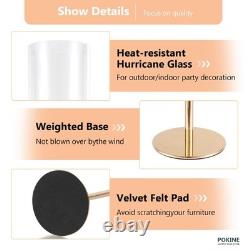 Gold Candle Holders Set of 6 for Glass Taper Candle Holders, Hurricane Candles Gold Candle Holders Set of 6 for Glass Taper Candle Holders, Hurricane Candles