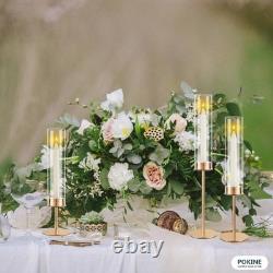 Gold Candle Holders Set of 6 for Glass Taper Candle Holders, Hurricane Candles Gold Candle Holders Set of 6 for Glass Taper Candle Holders, Hurricane Candles