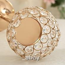 Gold Crystal Candle Holders, Pillar Candlestis for Table