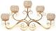 Gold Fortune Crystal Candle Holders Stand With 3 Candelabras For Coffee Table Li