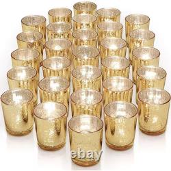 Gold Glass Votive Candle Holders 36-Pack Gold Glass Votive Candle Holders 36-Pack