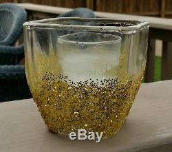 Gold Glitter glass candle holders and glass votive candle inserts