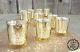 Gold Glittery Mercury Glass Votive Candle Holders 108