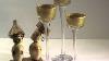 Gold Long Stem Glasses Tealight Candleholders Home Decor Special Events Party Set Of 3