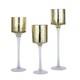 Gold Raised Cylinder Glass Vases Centerpieces And Candle Holders Decorations