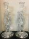 Gorgeous 11 1/2 Tall Waterford Crystal Pair Of Seahorse Candlesticks Or Holders
