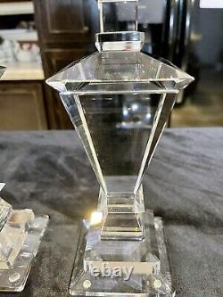 Gorgeous Lot Of 2 Veritas Crystal Candle Holders