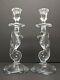 Gorgeous Waterford Crystal Pair Of Seahorse Candlesticks Or Candle Holders