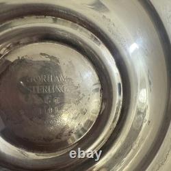 Gorham Weighted Sterling Silver Candle Holders etched glass hurricane globes 948