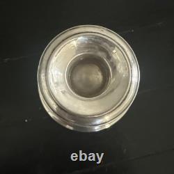 Gorham Weighted Sterling Silver Candle Holders etched glass hurricane globes 948