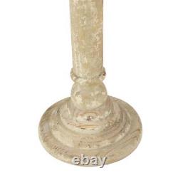 Grey Wood Vintage Candle Holder (Set of 2)