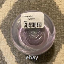 HYACYNTH Glassybaby Hand Blown Glass Candle Holder Sticker Pinks Purples Violet