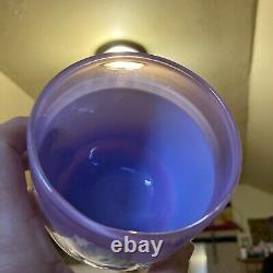 HYACYNTH Glassybaby Hand Blown Glass Candle Holder Sticker Pinks Purples Violet