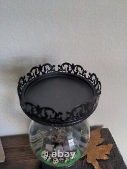 Halloween Cemetery Pedestal Water Globe Candle Holder Bath and Body