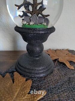 Halloween Cemetery Pedestal Water Globe Candle Holder Bath and Body