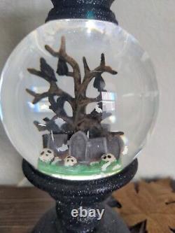 Halloween Cemetery Pedestal Water Globe Candle Holder Bath and Body